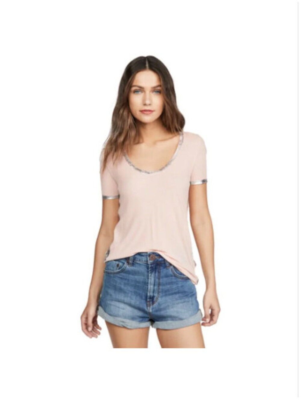 Zadig & Voltaire Tino Foil Top Tino Foil Top in Blush pink NWT size S